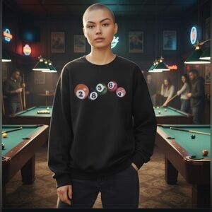 Cider 28364 sweatshirt “Solid Sweatshirt With Balls” Billiards NWT